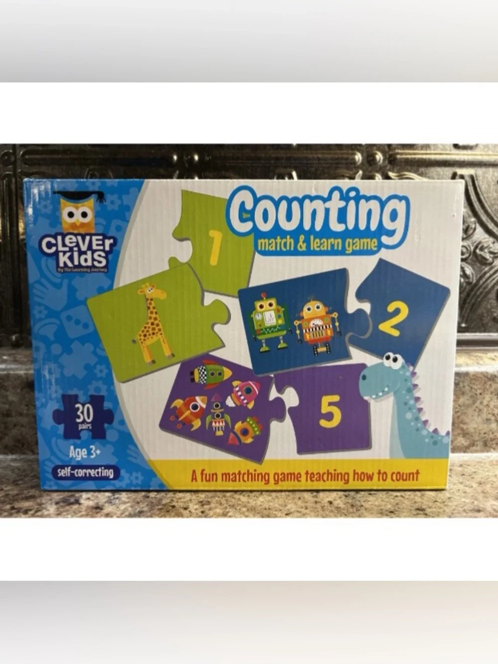 Learning Journey Match It! Counting Game Clever Kids 3+ Self Correcting Puzzle
